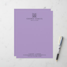 Eenvoudige minimalistische aangepaste Logo en teks Briefhoofd