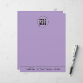 Eenvoudige minimalistische aangepaste Logo en teks Briefhoofd