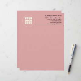 Eenvoudige minimalistische aangepaste Logo en teks Briefhoofd