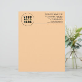 Eenvoudige minimalistische aangepaste Logo en teks Briefhoofd