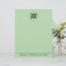 Eenvoudige minimalistische aangepaste Logo en teks Briefhoofd