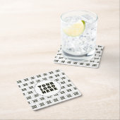 Eenvoudige minimalistische aangepaste Logo en teks Kartonnen Onderzetters (Insitu)