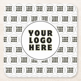 Eenvoudige minimalistische aangepaste Logo en teks Kartonnen Onderzetters