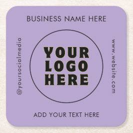 Eenvoudige minimalistische aangepaste Logo en teks Kartonnen Onderzetters