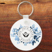 Eenvoudige minimalistische aangepaste Logo Sleutel Sleutelhanger (Voorkant)