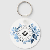 Eenvoudige minimalistische aangepaste Logo Sleutel Sleutelhanger (Achterkant)