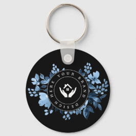 Eenvoudige minimalistische aangepaste Logo Sleutel Sleutelhanger