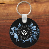 Eenvoudige minimalistische aangepaste Logo Sleutel Sleutelhanger (Voorkant)