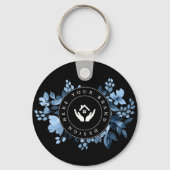 Eenvoudige minimalistische aangepaste Logo Sleutel Sleutelhanger (Achterkant)