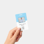 Eenvoudige Minimalistische Aangepaste Logo & Tekst Badge (Handheld)