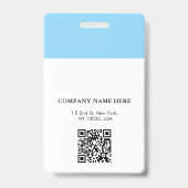 Eenvoudige Minimalistische Aangepaste Logo & Tekst Badge (Achterkant)