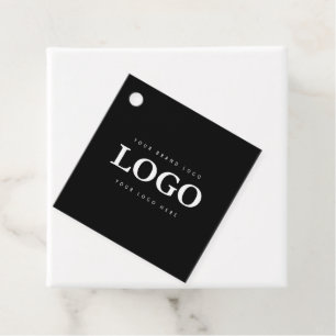 Eenvoudige Minimalistische Aangepaste Logo & Tekst Bedankjes Labels