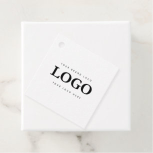 Eenvoudige Minimalistische Aangepaste Logo & Tekst Bedankjes Labels