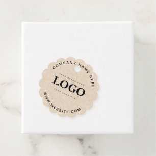 Eenvoudige Minimalistische Aangepaste Logo & Tekst Bedankjes Labels