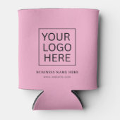 Eenvoudige Minimalistische Aangepaste Logo & Tekst Blikjeskoeler (Voorkant)