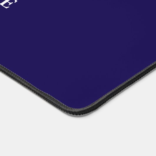 Eenvoudige Minimalistische Aangepaste Logo & Tekst Bureaumat (Hoek)