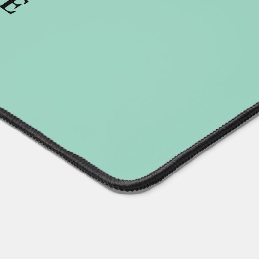 Eenvoudige Minimalistische Aangepaste Logo & Tekst Bureaumat (Hoek)