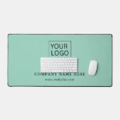 Eenvoudige Minimalistische Aangepaste Logo & Tekst Bureaumat (Keyboard & Muis)