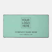 Eenvoudige Minimalistische Aangepaste Logo & Tekst Bureaumat (Voorkant)