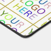 Eenvoudige Minimalistische Aangepaste Logo & Tekst Bureaumat (Hoek)