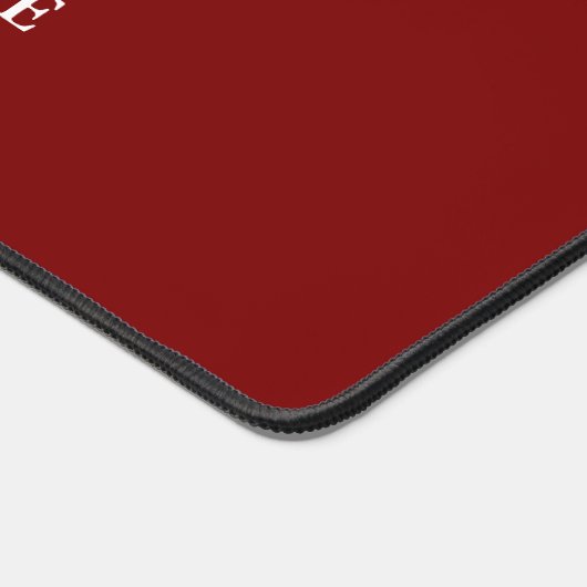 Eenvoudige Minimalistische Aangepaste Logo & Tekst Bureaumat (Hoek)