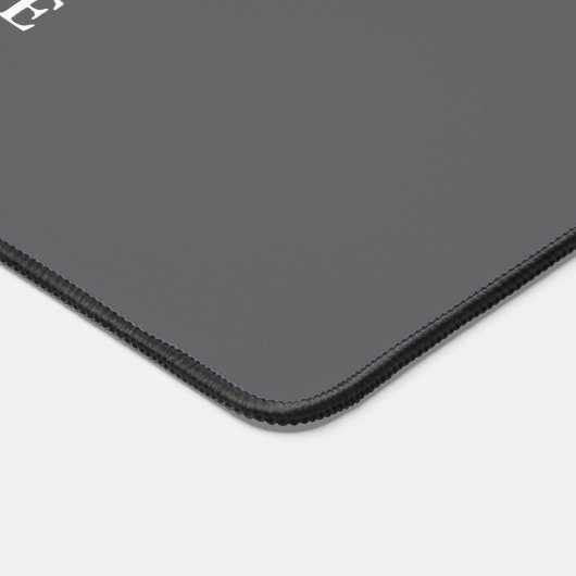 Eenvoudige Minimalistische Aangepaste Logo & Tekst Bureaumat (Hoek)