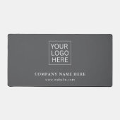 Eenvoudige Minimalistische Aangepaste Logo & Tekst Bureaumat (Voorkant)