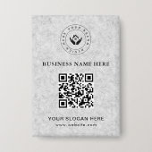 Eenvoudige Minimalistische Aangepaste Logo & Tekst Button (Voorkant)