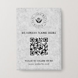 Eenvoudige Minimalistische Aangepaste Logo & Tekst Button