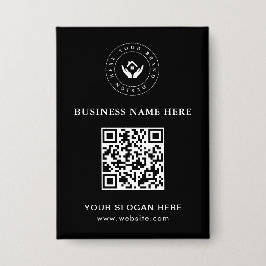 Eenvoudige Minimalistische Aangepaste Logo & Tekst Button