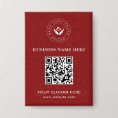 Eenvoudige Minimalistische Aangepaste Logo & Tekst Button (Voorkant)