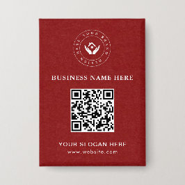 Eenvoudige Minimalistische Aangepaste Logo & Tekst Button