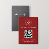 Eenvoudige Minimalistische Aangepaste Logo & Tekst Button (Voorkant / Achterkant)