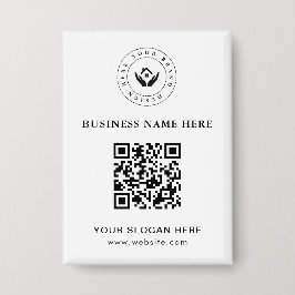 Eenvoudige Minimalistische Aangepaste Logo & Tekst Button