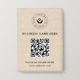 Eenvoudige Minimalistische Aangepaste Logo & Tekst Button