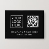 Eenvoudige Minimalistische Aangepaste Logo & Tekst Button (Voorkant)