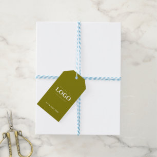 Eenvoudige Minimalistische Aangepaste Logo & Tekst Cadeaulabel