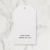 Eenvoudige Minimalistische Aangepaste Logo & Tekst Cadeaulabels (Achterkant)