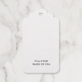 Eenvoudige Minimalistische Aangepaste Logo & Tekst Cadeaulabels (Achterkant)