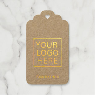 Eenvoudige Minimalistische Aangepaste Logo & Tekst Cadeaulabels