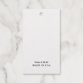 Eenvoudige Minimalistische Aangepaste Logo & Tekst Cadeaulabels (Achterkant)