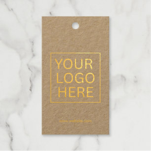 Eenvoudige Minimalistische Aangepaste Logo & Tekst Cadeaulabels