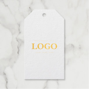 Eenvoudige Minimalistische Aangepaste Logo & Tekst Cadeaulabels