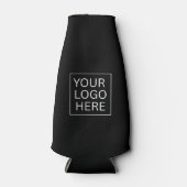 Eenvoudige Minimalistische Aangepaste Logo & Tekst Flesjeskoeler (Voorkant)