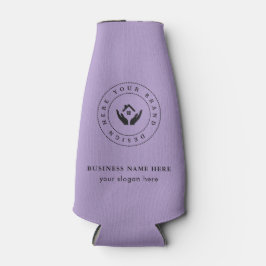 Eenvoudige Minimalistische Aangepaste Logo & Tekst Flesjeskoeler