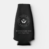 Eenvoudige Minimalistische Aangepaste Logo & Tekst Flesjeskoeler (Voorkant)