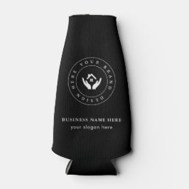 Eenvoudige Minimalistische Aangepaste Logo & Tekst Flesjeskoeler