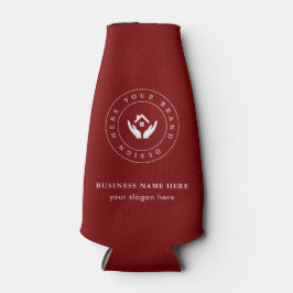 Eenvoudige Minimalistische Aangepaste Logo & Tekst Flesjeskoeler