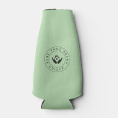 Eenvoudige Minimalistische Aangepaste Logo & Tekst Flesjeskoeler (Voorkant)