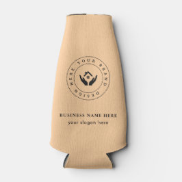 Eenvoudige Minimalistische Aangepaste Logo & Tekst Flesjeskoeler